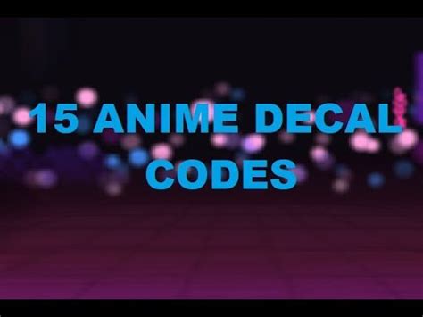 Roblox anime ids for bloxburg etc. ROBLOX// 15 Anime Roblox Decal Codes - YouTube