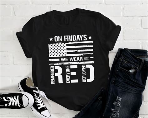 On Friday We Wear Red Svg Veteran Military 4th Of July Etsy