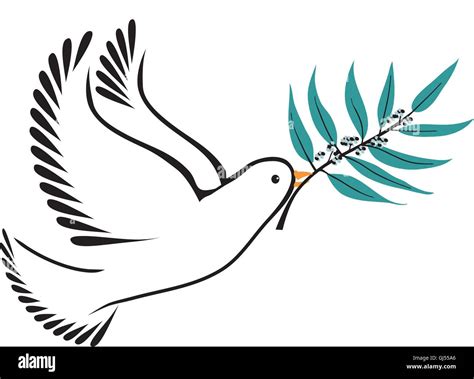 Dove With Olive Branch High Resolution Stock Photography And Images Alamy