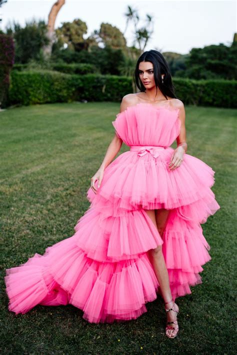 Kendall Amfar Cannes Pink Tulle Dress Jenner Outfits Tulle Dress