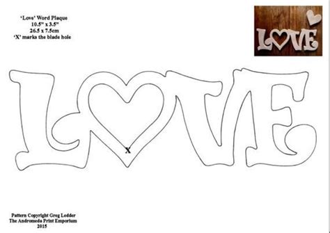 Love Craft Pattern 1 Page Digital Download Scroll Saw Patterns