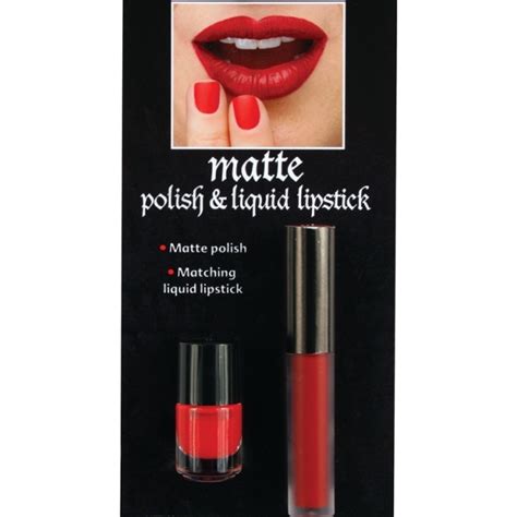 Matte Lipstick And Nail Polish Red