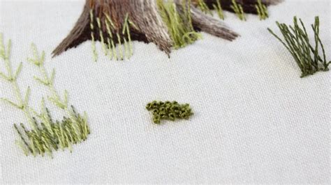 How To Embroider Grass 5 Different Ways Crewel Ghoul