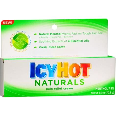 Icy Hot Naturals Cream 250 Oz