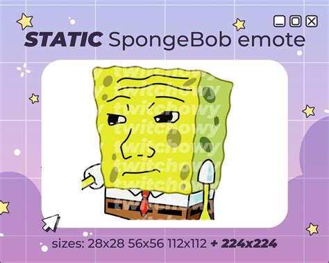 Sponge Bob Ok Emote Funny Twitch Emote Meme Emotes For Etsy