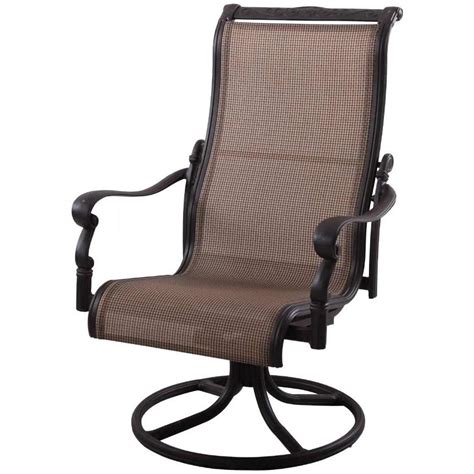Do you have a patio with a 360° view? Patio Furniture Aluminum/Sling Rocker High Back Swivel ...