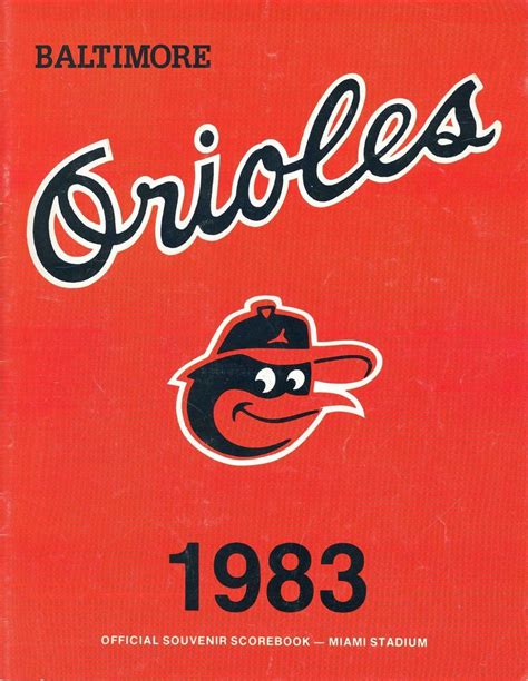 1983 Baltimore Orioles Spring Training Program Sportspaper Wiki