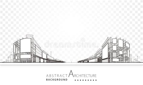 Architectural Abstract Design Stock Vector Illustration Of Lines