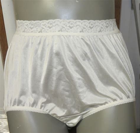 Vintage White Nylon Culottes Slips Taille 9 Etsy