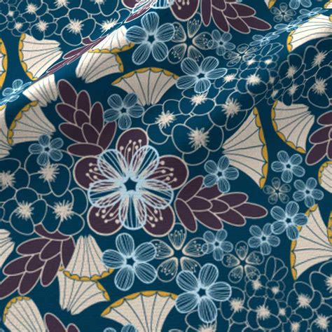 Personalize the lamp shade with original artwork, photography, or bold graphics to create a statement piece that will add instant style to your home decor. Fabric & Wallpaper: Art Deco Floral in Plum, Blue | Amborela