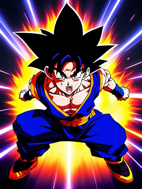 Goku With Energy Bolts And Energy B Opendream