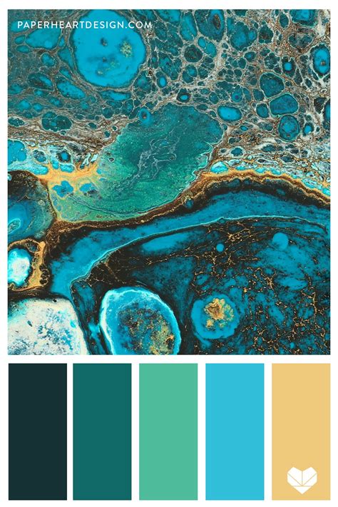 Turquoise Green and Gold Color Palette in 2020 | Turquoise color scheme ...