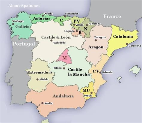 Regions Or Autonomous Communities Of Spain Autonomous Community