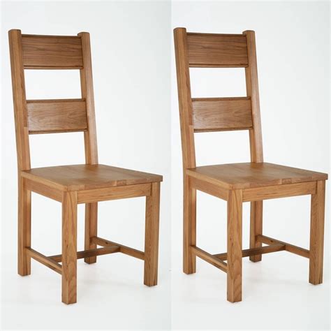 Breeze Solid Oak Dining Chairs Only Oak Furniture Free Delivery