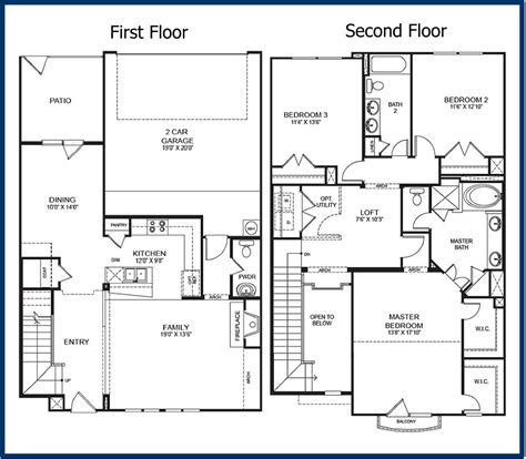 Carlo 4 Bedroom 2 Story House Floor Plan Two Story Ho