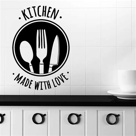 Jual Stiker Dinding Dapur Made With Love Wall Decal Quote Words Kitchen