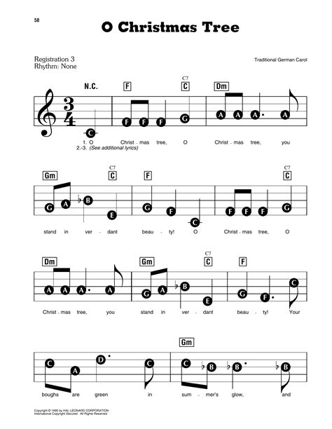 O Christmas Tree Sheet Music Traditional German Carol E Z Play Today