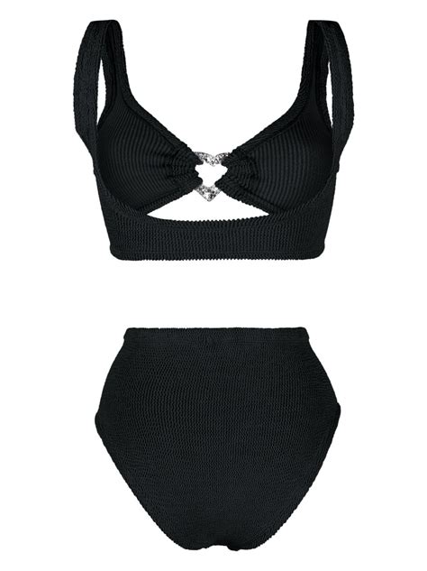 Hunza G Jessica Seersucker Bikini Set Farfetch