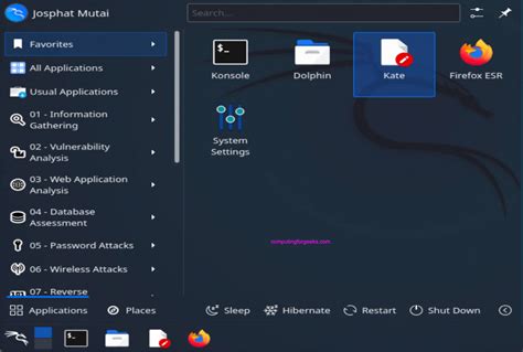 Install Kde Desktop Environment On Kali Linux 2022x Computingforgeeks