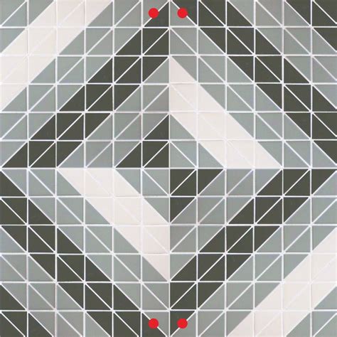 Chino Hill Twist Square 2 Triangle Geometric Mosaic Floor Tiles Ant