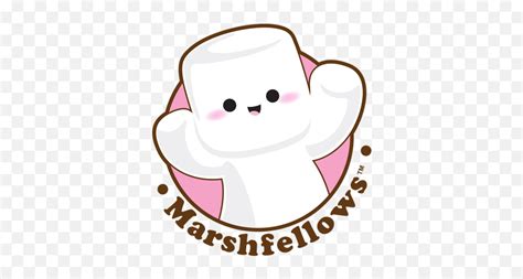 Marshmallow Logos Cute Marshmallow Logo Emojimarshmello Emoticon