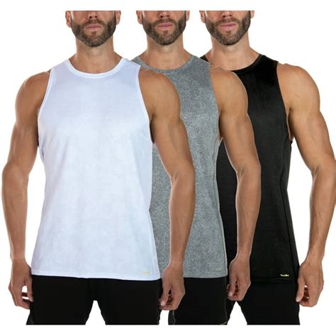 Trendowl Tank Tops For Men 3 Pack Sleeveless Shirts For Men Muscle Gym Workout Shirts Mens