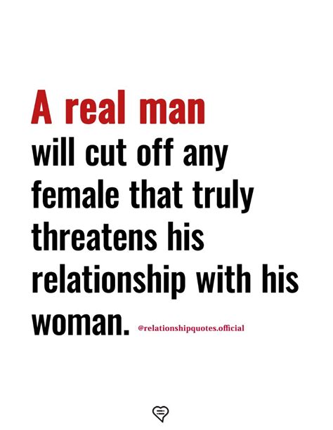 A Real Man Will Cut Off Any Female That Truly Threatens His