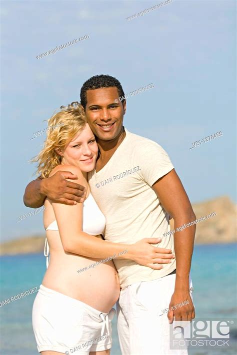 Interracial Couple At The Beach Stock Photo Picture And Rights