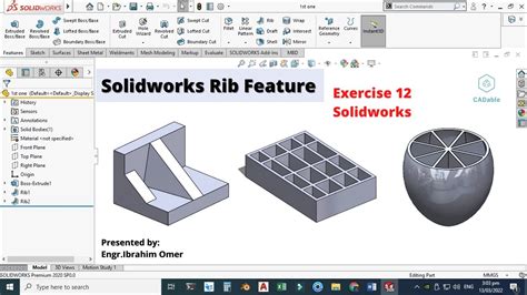 Solidworks Rib Feature How To Create Ribs In Solidworks Create Complex