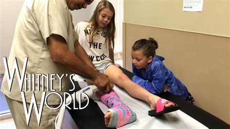 Whitney Gets Her Cast Cut Off Whitney YouTube
