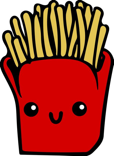 Kawaii Fries Vector Clipart Image Free Stock Photo Public Domain