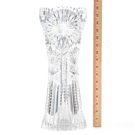 Exceptional American Brilliant Cut Crystal Vase At 1stdibs American Brilliant Cut Glass Vase