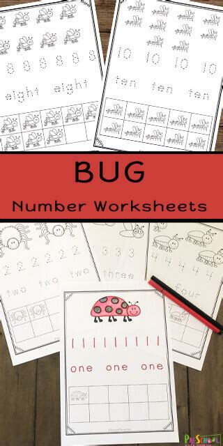 🐞🦗🦟 Free Printable Counting Bugs Worksheets