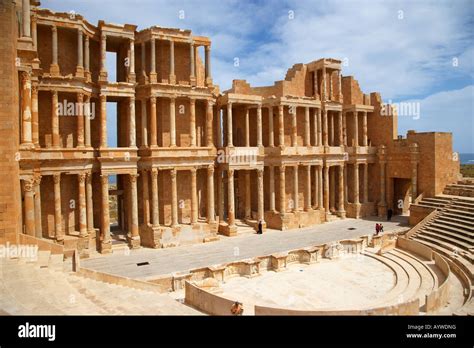 Roman Theatre Sabratha Libya North Africa Stock Photo Alamy