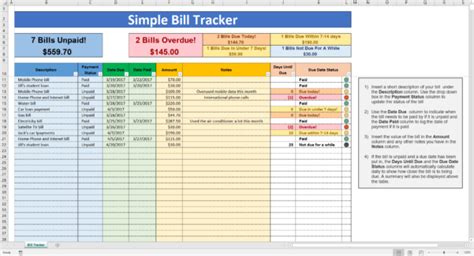 Spreadsheet For Bill Tracking With Bill Tracking Spreadsheet Template