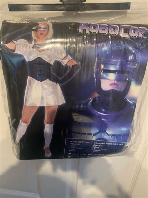 NWOT Robocop Female Costume Adult Size Small 4 6 Dress Gloves Boot