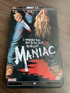Maniac DVD Limited Edition W Collectors Tin And CD Soundtrack RARE OOP EBay
