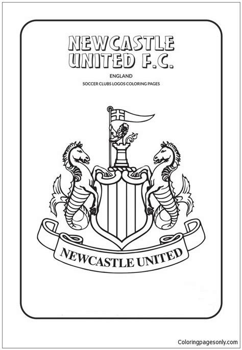 Newcastle United F.C. Coloring Pages - England Premier League Team