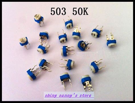 500pcslot 503 50k Ohm 50k R Trimpot Trimmer Pot Variable Resistor