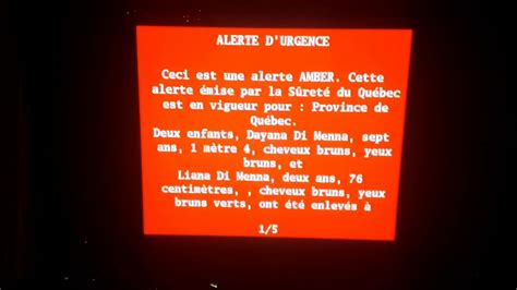 Amber is used in both language. Alèrte Amber (Décembre 2020) - YouTube