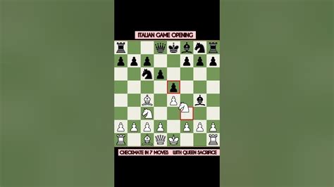 7 Moves Checkmate With Queen Sacrifice Chess Checkmate Chessgame