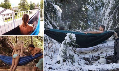 The Hydro Hammock Is A Hanging Hot Tub For Two You Can Take Camping Hammock Camping Hot Tub