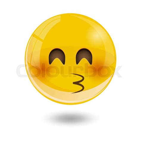 Yellow Smiley Emoticons Emoji Vector Illustration Stock Vector