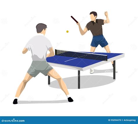 Table Tennis Two Stock Vector Illustration Of Olympic 95094470