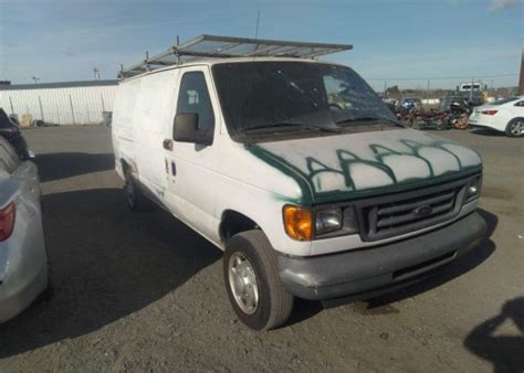 Bidding Ended On 1ftne14w27da52356 Salvage Ford Econoline Cargo Van At Bay Point Ca On