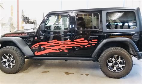 2020 Up Jeep Gladiator Extra Large Side Drip Style Vinyl Graphics