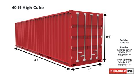 40 Ft Shipping Container High Cube Wind And Water Tight 40hcwwt