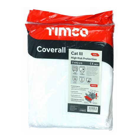 Timco Cat Iii Type Coverall High Risk Protection White