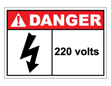 Danger 220 Volts Sign Veteran Safety Solutions