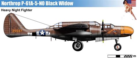 P 61a 5 Black Widow Black Widow Wwii Aircraft Lockheed P 38 Lightning